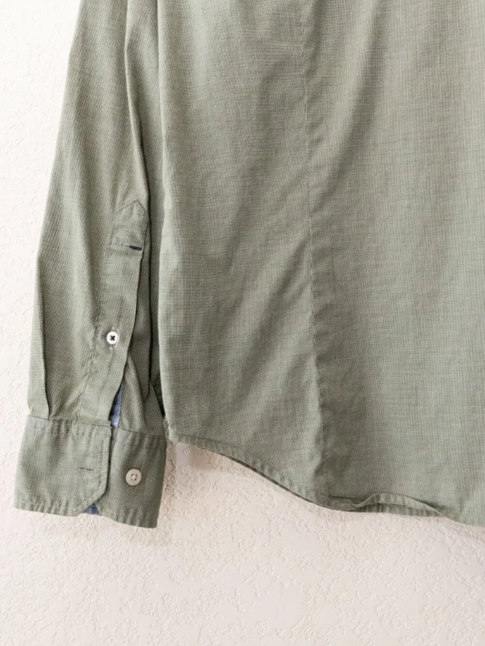 Banana Republic Custom 078 Shirt Mens M Green Tailored Slim Fit Cotton Button Up